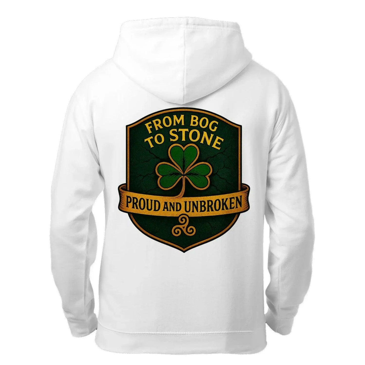 From Bog to Stone Unbroken Unisex Zip Hoodie - Celtic Hoodies Ireland - Celtic Wolfwear