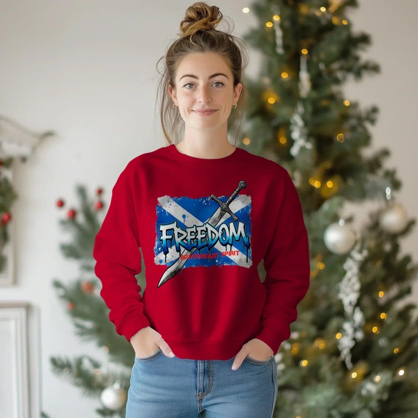 Freedom Scotland Classic Unisex Sweatshirt - Stylish Scotland Sweaters for Men and Women - Celtic Wolfwear