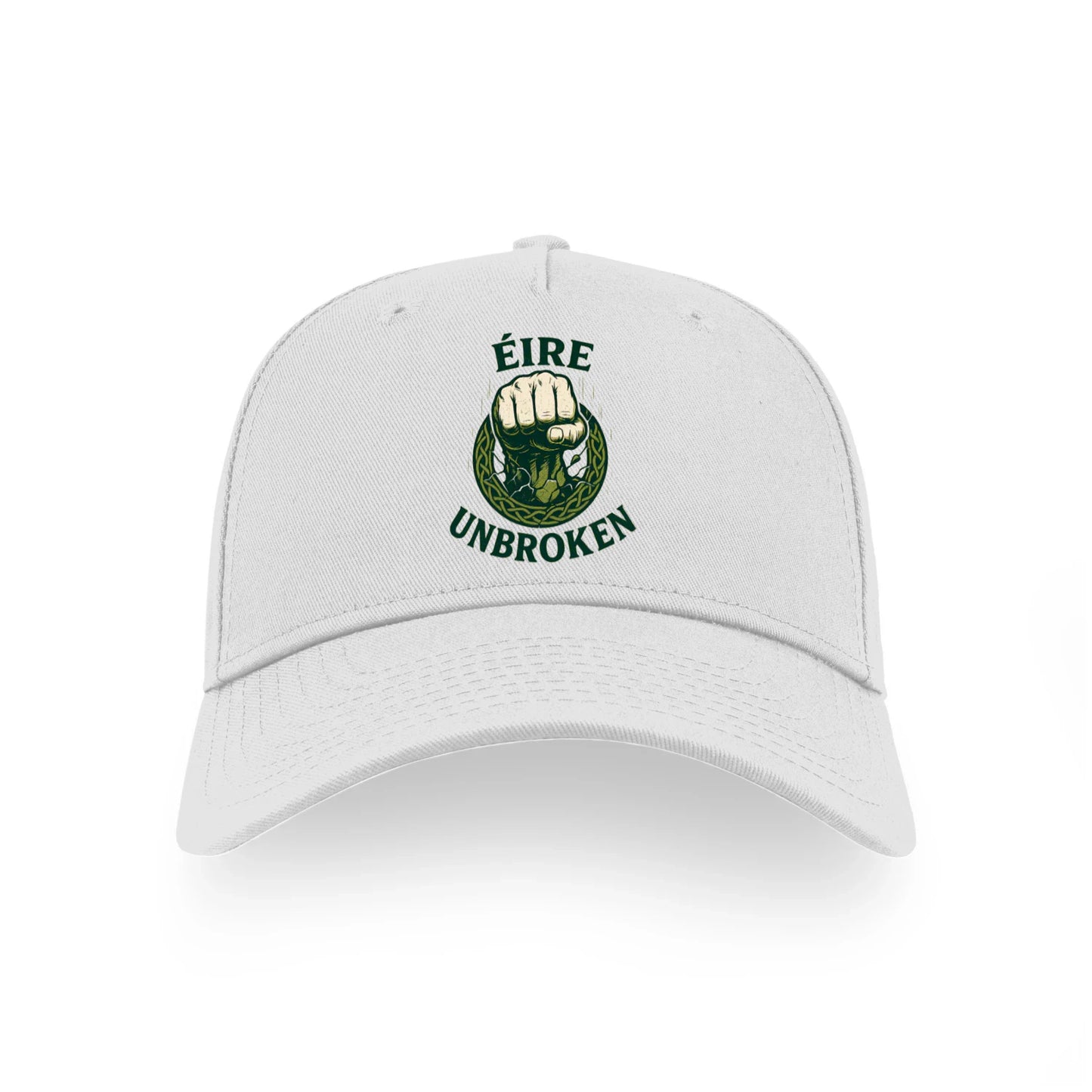 Eire Unbroken Ireland 5 Panel Sports Buckle Cap - Authentic Celtic Caps Ireland - - Celtic Wolfwear
