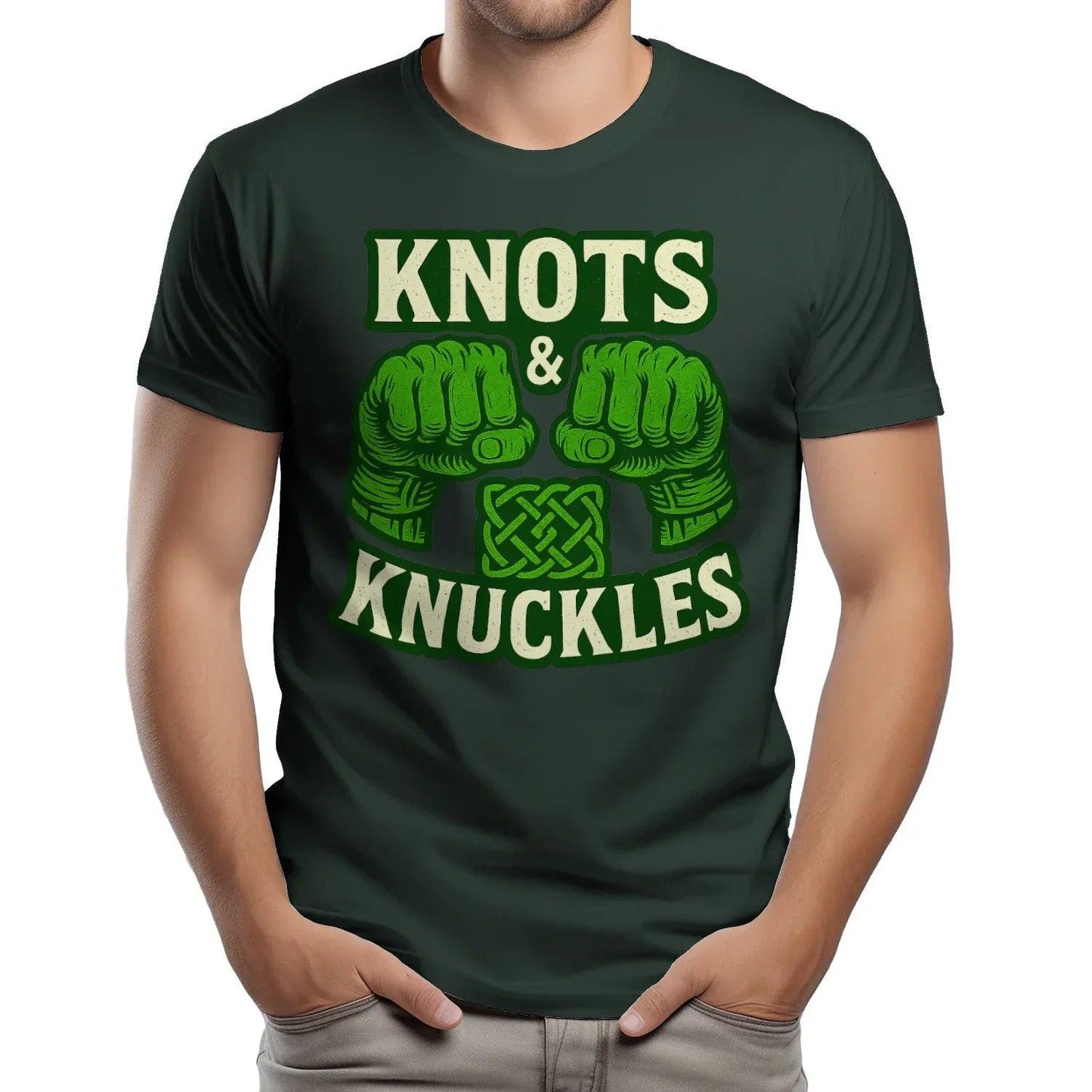 Knots & Knuckles No.1 Unisex Soft Style T-shirt - Ireland Graphic T Shirts - Celtic Wolfwear