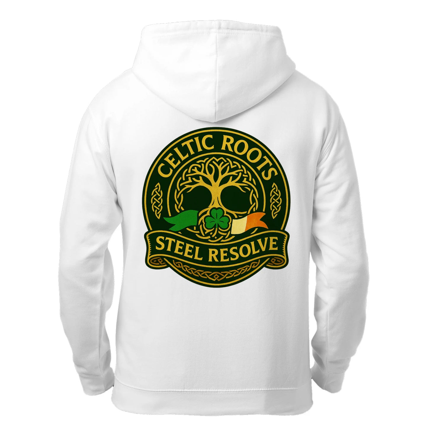 Celtic Roots Steel Resolve Unisex Zip Hoodie - Stylish Irish Graphic Hoodies for All - - Celtic Wolfwear