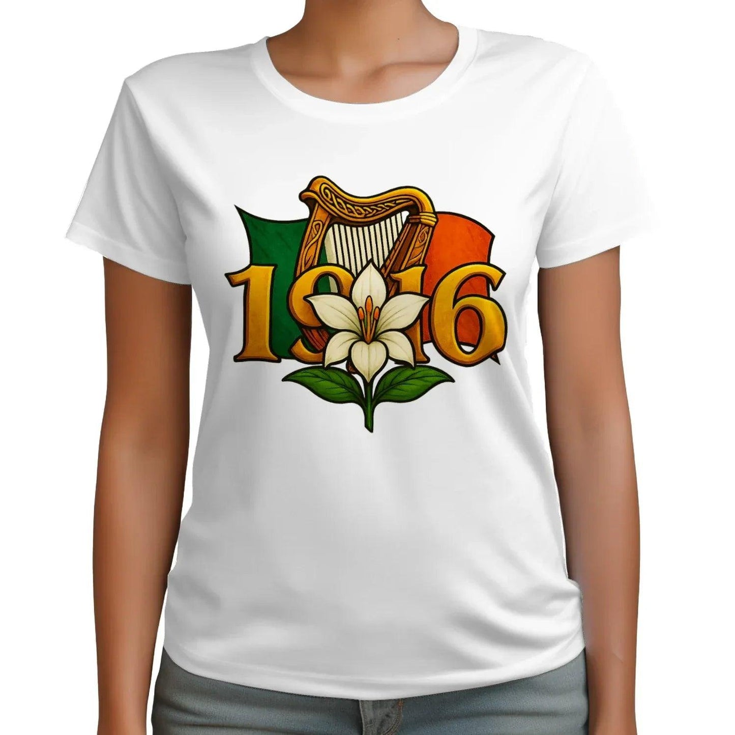 Easter Lily 1916 Unisex T-shirt - Celtic Irish T-shirts for Adults - Celtic Wolfwear