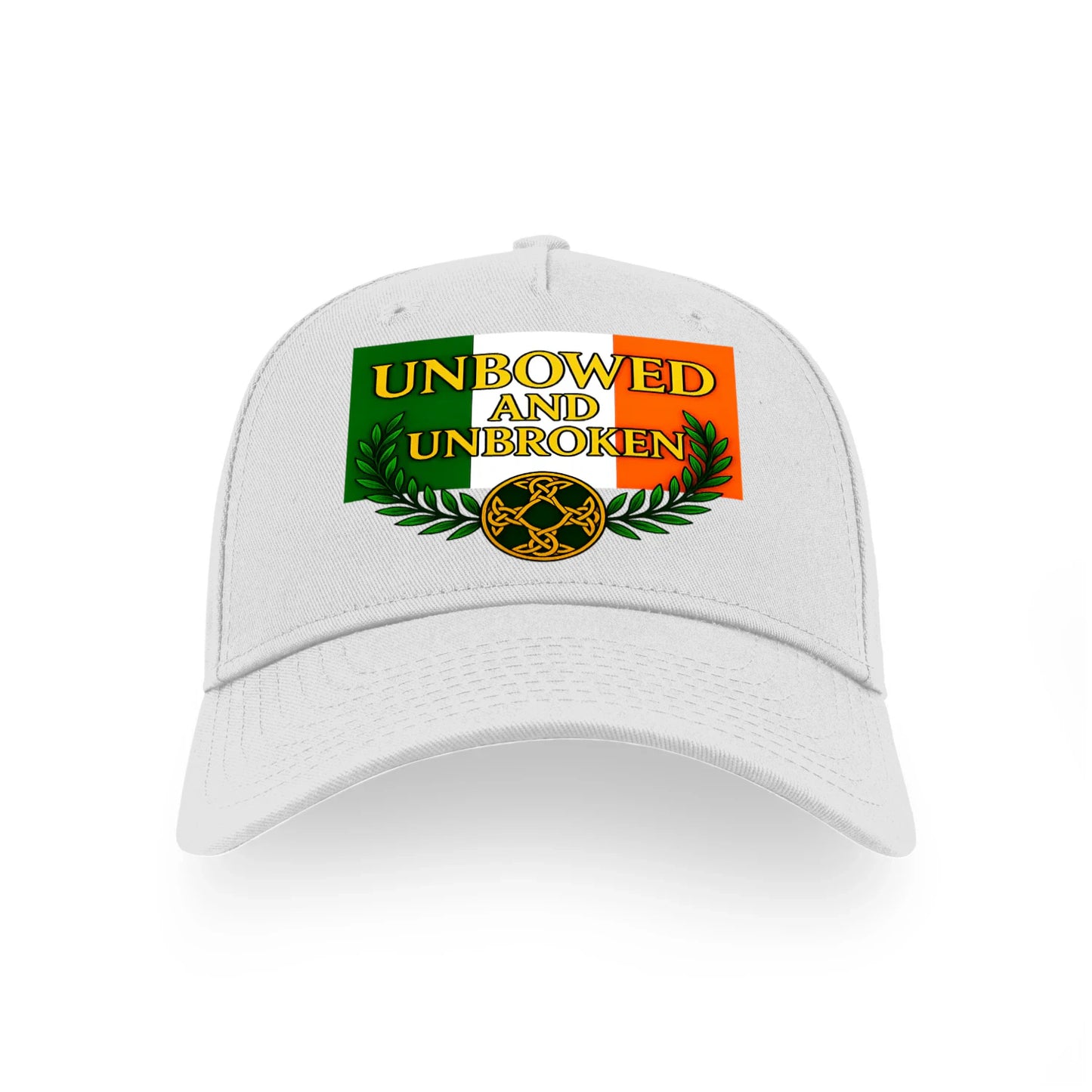 Unbowed and Unbroken Ireland 5 Panel Sports Buckle Cap - Celtic Cap Ireland - Celtic Wolfwear
