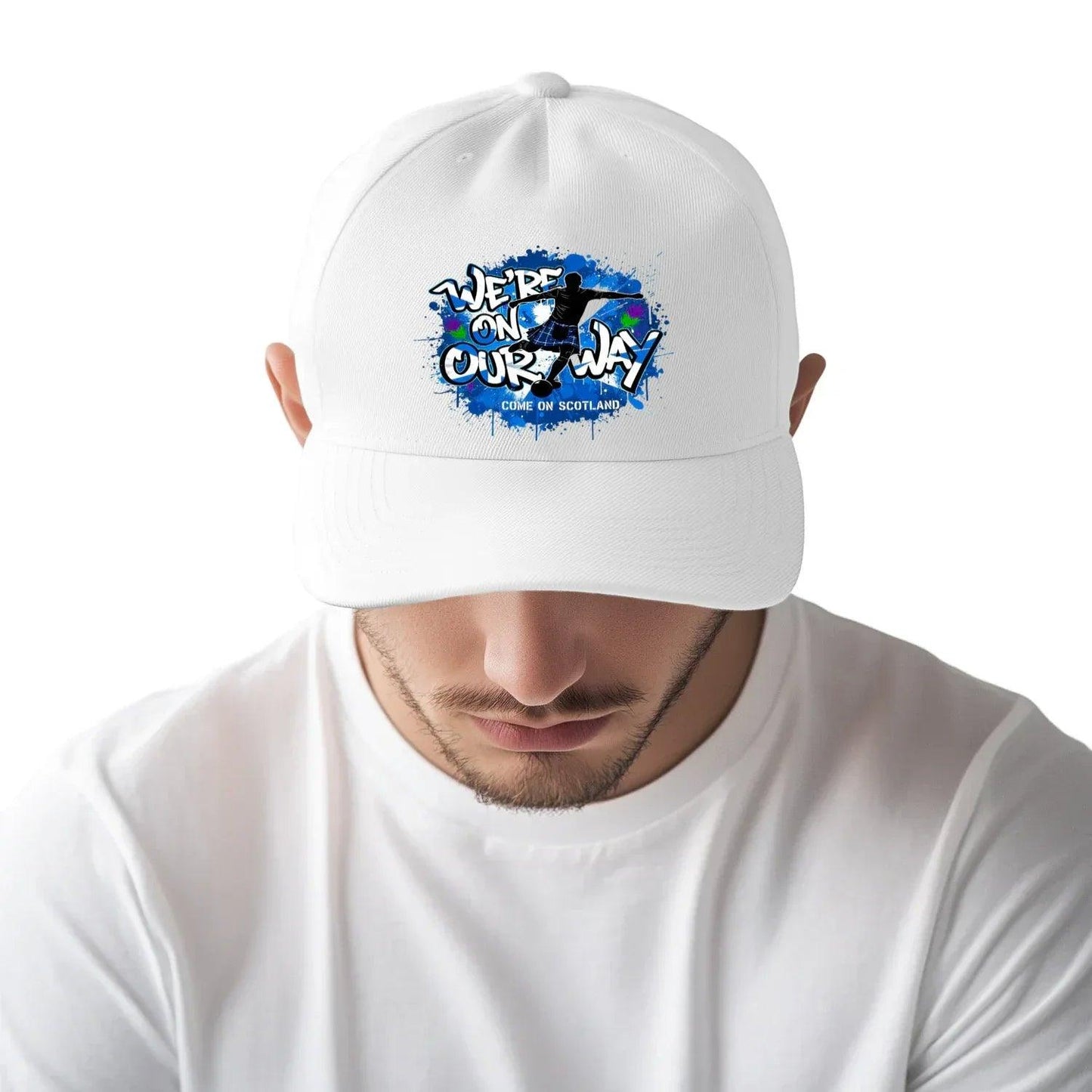 Come on Scotland 5 Panel Cap - Sports Buckle Cap for True Fans - Celtic Wolfwear