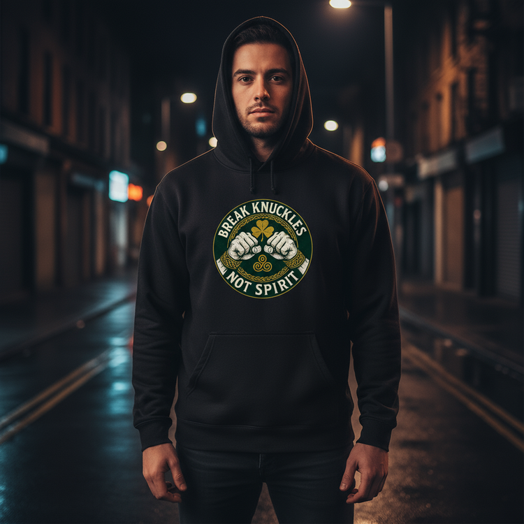  Ireland collection featuring shamrock, Celtic cross and Claddagh designs on Irish apparel