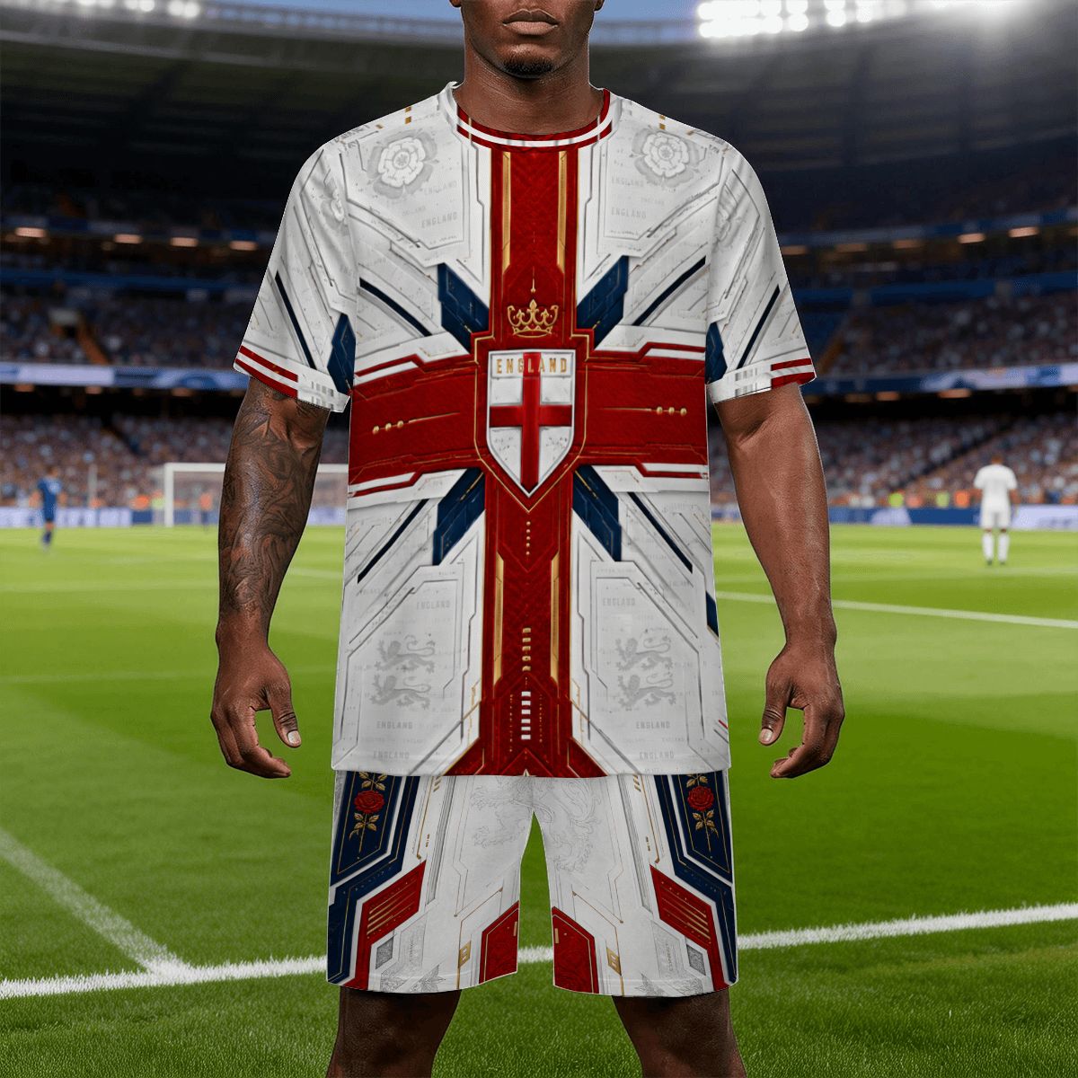 England St. George Cross Soccer Kit - Jersey and Shorts Set