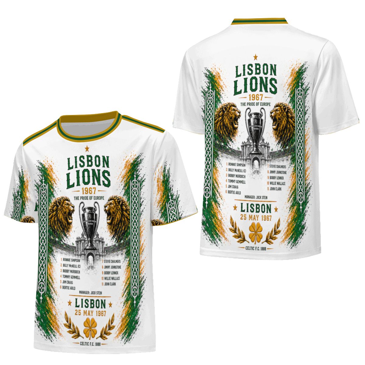 Retro Green White Soccer Jersey & Shorts Set - Lisbon Lions Inspired Football Kit