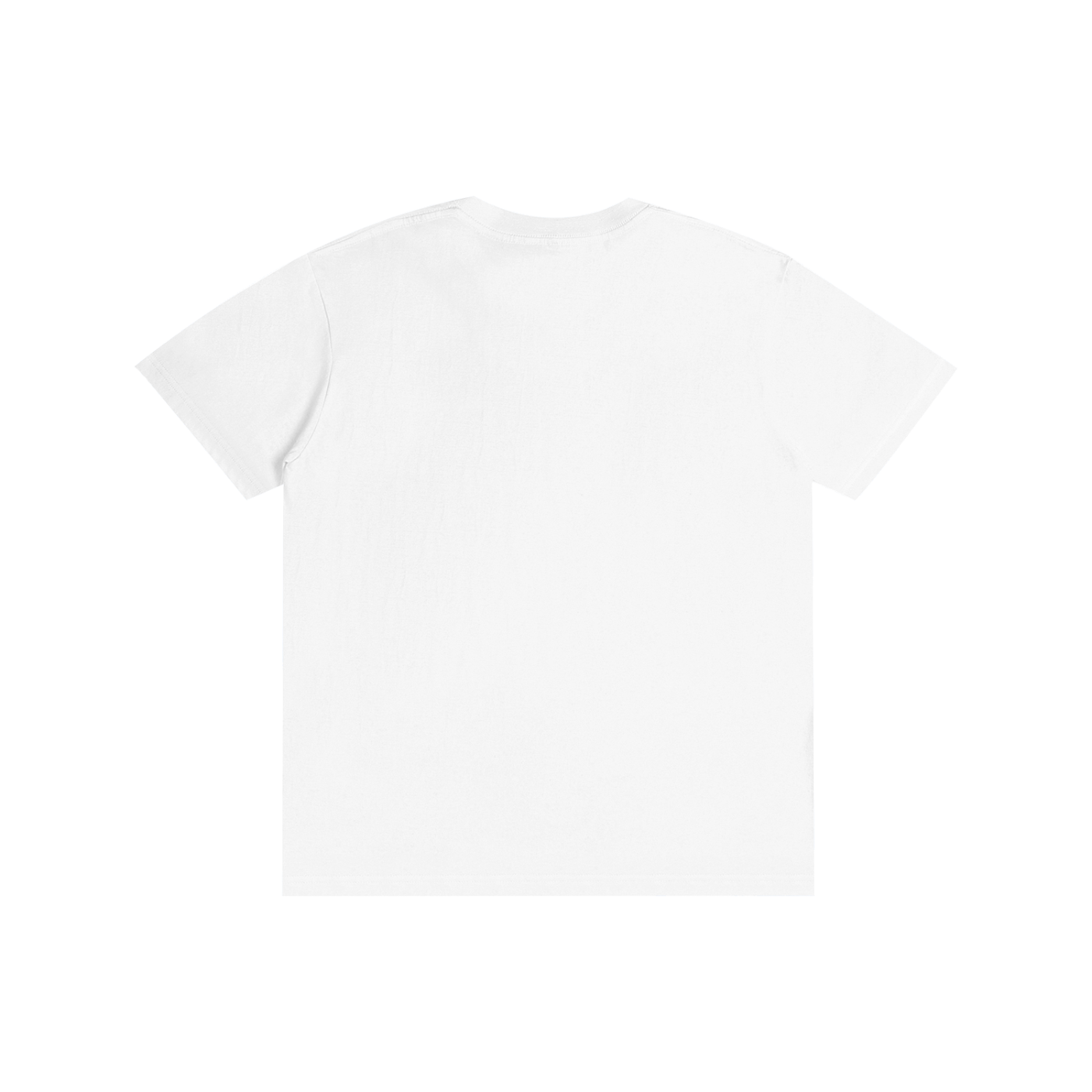 White unisex pure-cotton T-shirt, plain back design