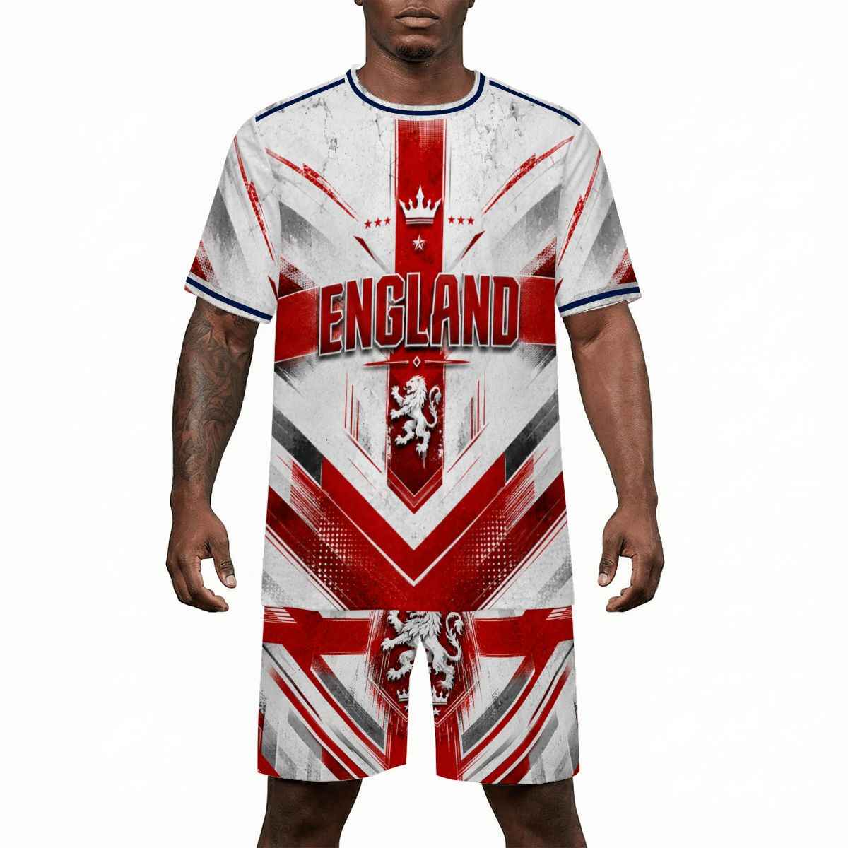 England St. George Cross Football Jersey and shorts Set