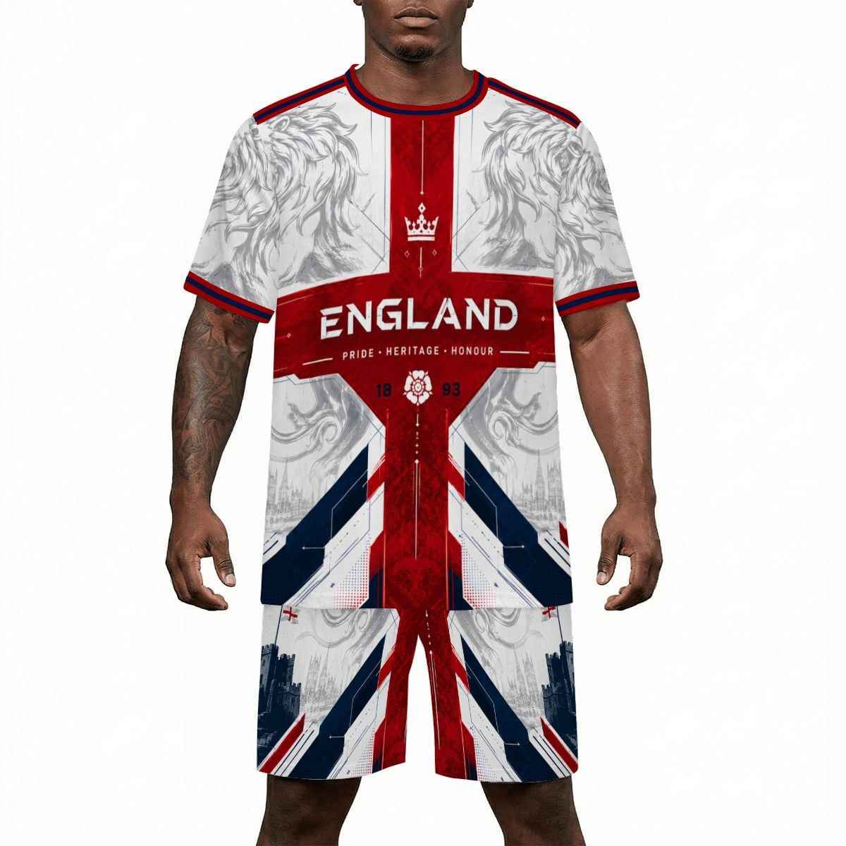 England Pride and Heritage Football Jersey and Shorts Set
