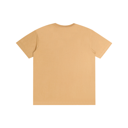 Caramel unisex pure-cotton T-shirt, plain back design