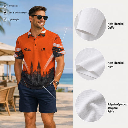 Armagh Men's Gaelic football Polo Shirt - Celtic Wolfwear