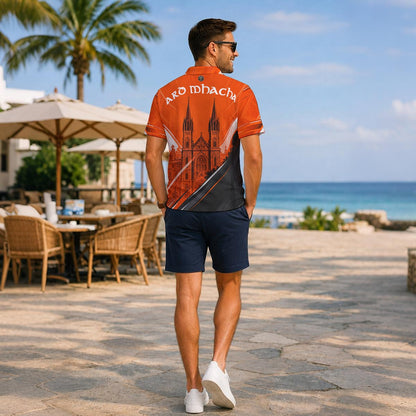 Armagh Men's Gaelic football Polo Shirt - Celtic Wolfwear