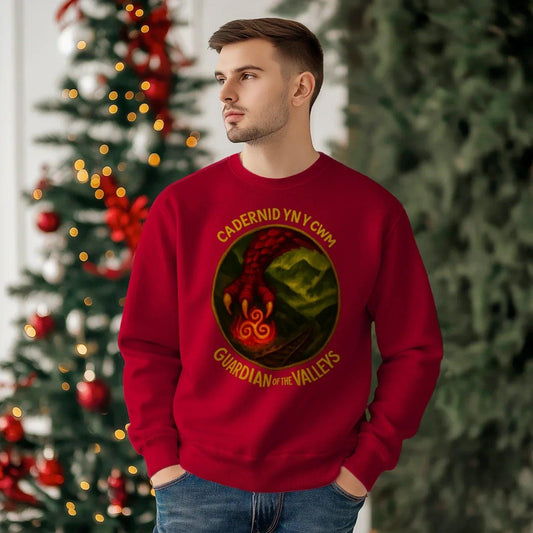 Cadernid Yn Y Gwynt Welsh Dragon Sweatshirt – Crewneck - Celtic Wolfwear