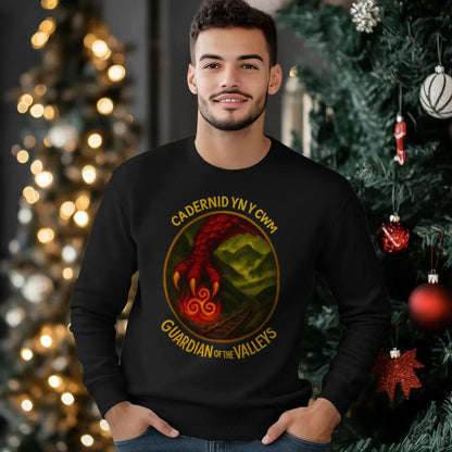 Cadernid Yn Y Gwynt Welsh Dragon Sweatshirt – Crewneck - Celtic Wolfwear