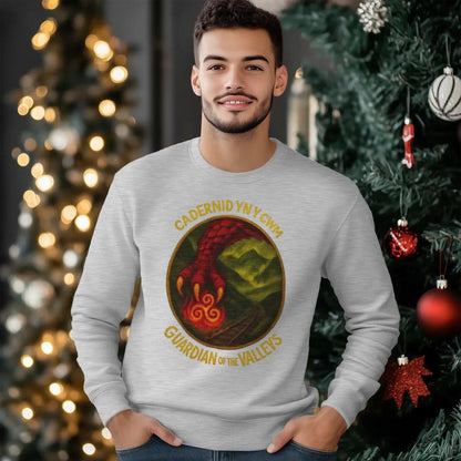 Cadernid Yn Y Gwynt Welsh Dragon Sweatshirt – Crewneck - Celtic Wolfwear