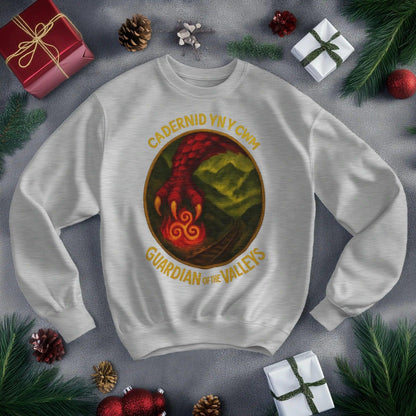 Cadernid Yn Y Gwynt Welsh Dragon Sweatshirt – Crewneck - Celtic Wolfwear