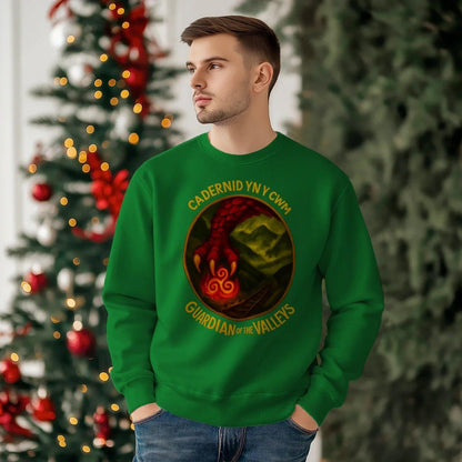 Cadernid Yn Y Gwynt Welsh Dragon Sweatshirt – Crewneck - Celtic Wolfwear