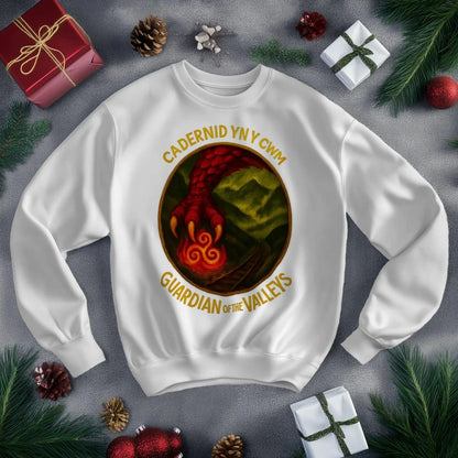 Cadernid Yn Y Gwynt Welsh Dragon Sweatshirt – Crewneck - Celtic Wolfwear
