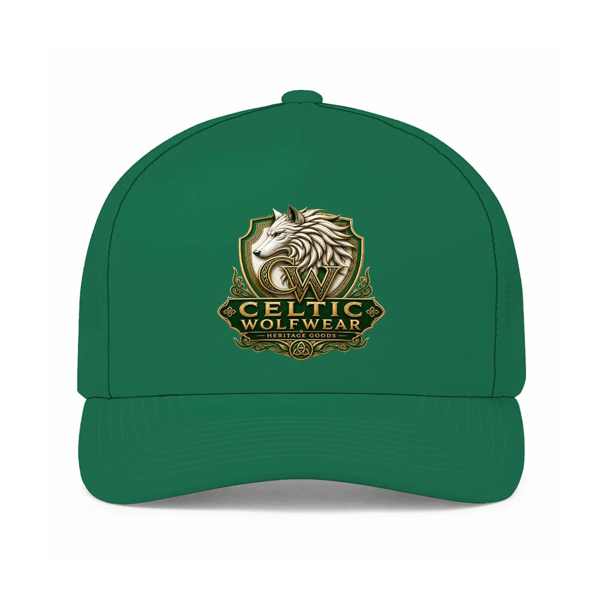 Celtic Trucker Cap - Heritage Mesh Backs Curved Brims - Celtic Wolfwear