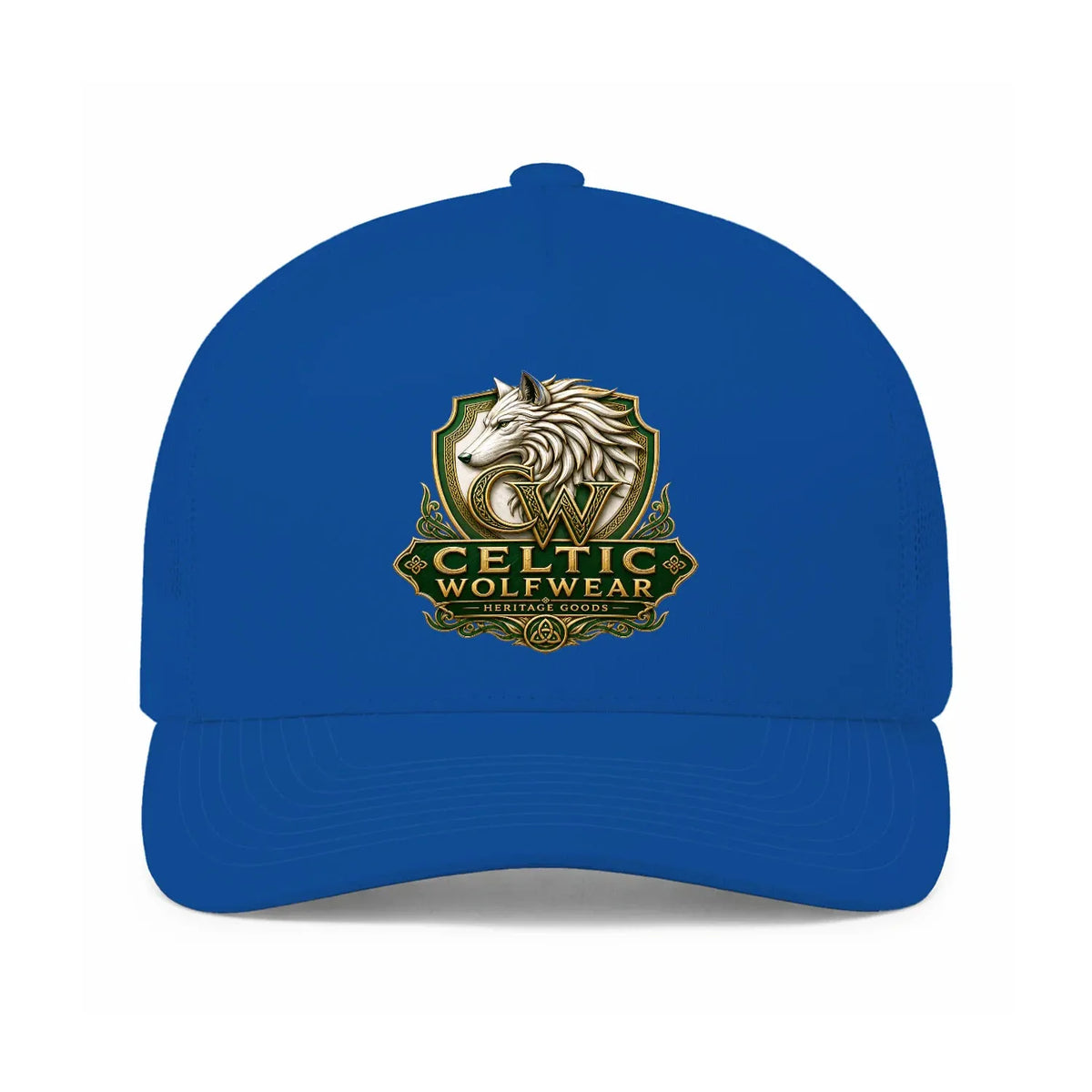 Celtic Trucker Cap - Heritage Mesh Backs Curved Brims - Celtic Wolfwear