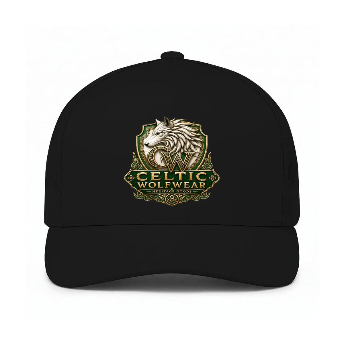 Celtic Trucker Cap - Heritage Mesh Backs Curved Brims - Celtic Wolfwear