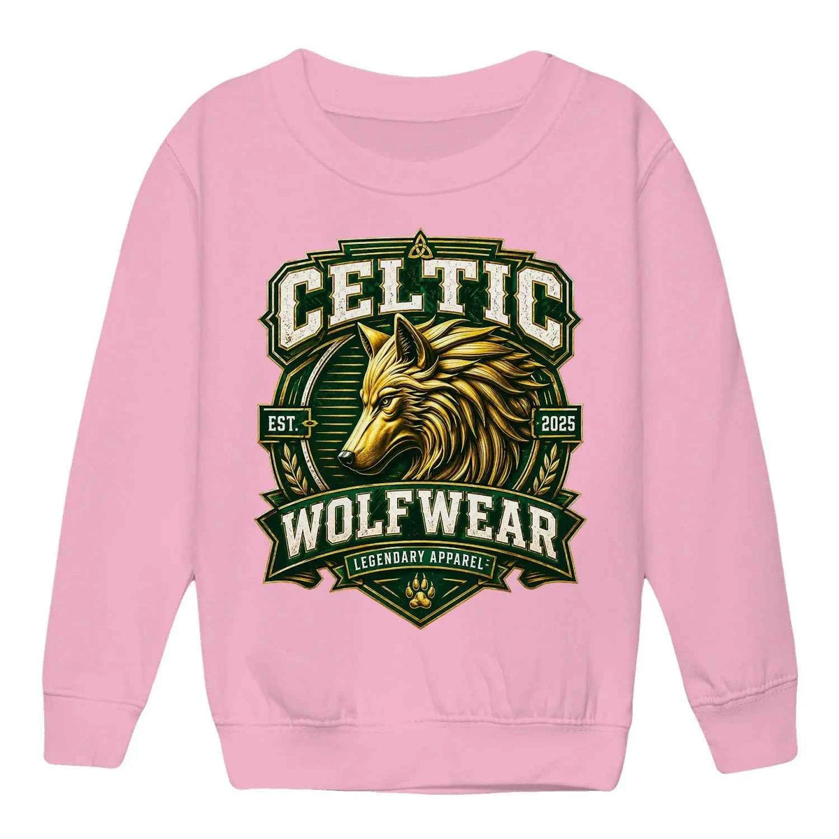 Celtic Wolf Kids Sweatshirt - Legendary Youth Streetwear - Celtic Wolfwear