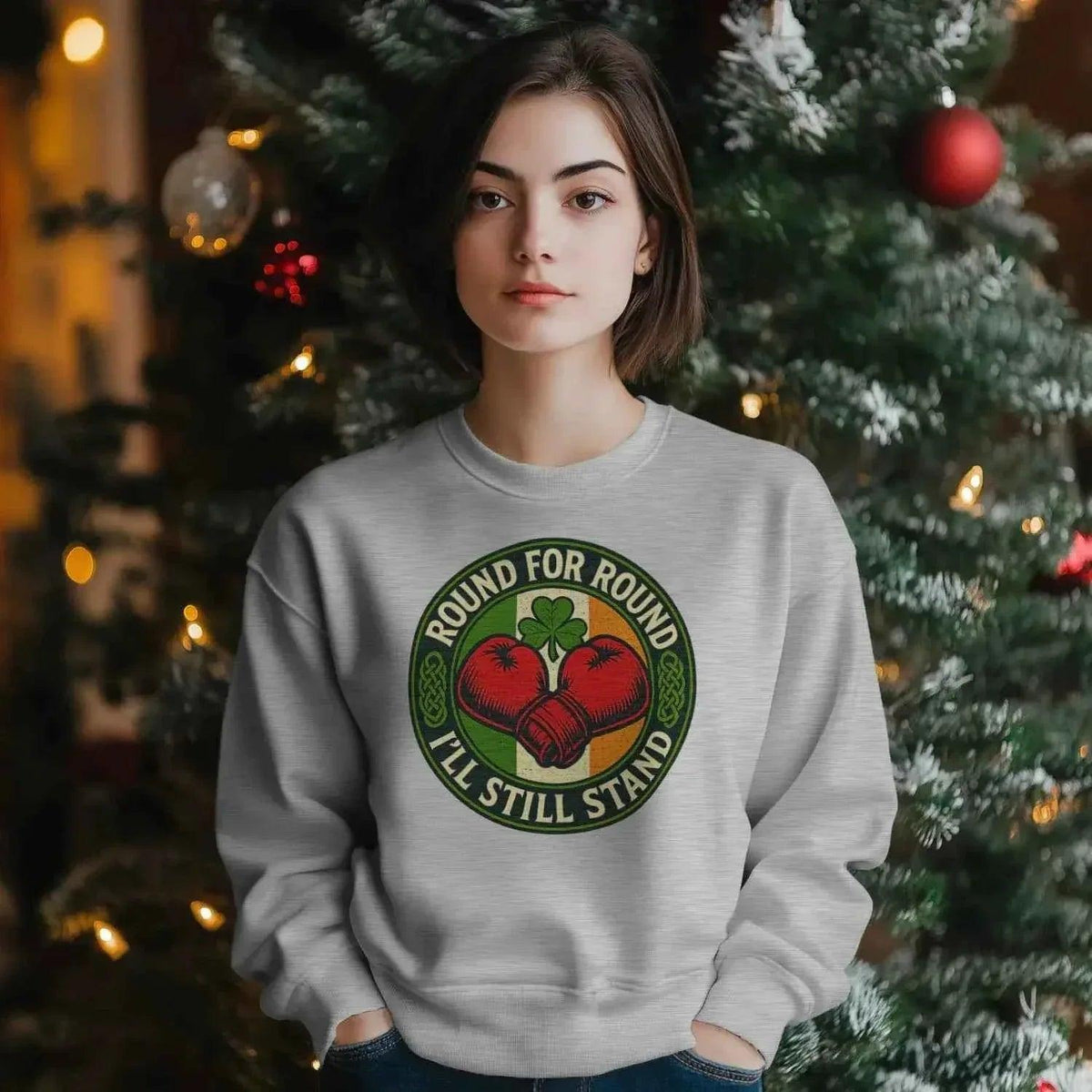 Celtic Wolf Sweatshirt - Round Premium Unisex Streetwear - Celtic Wolfwear