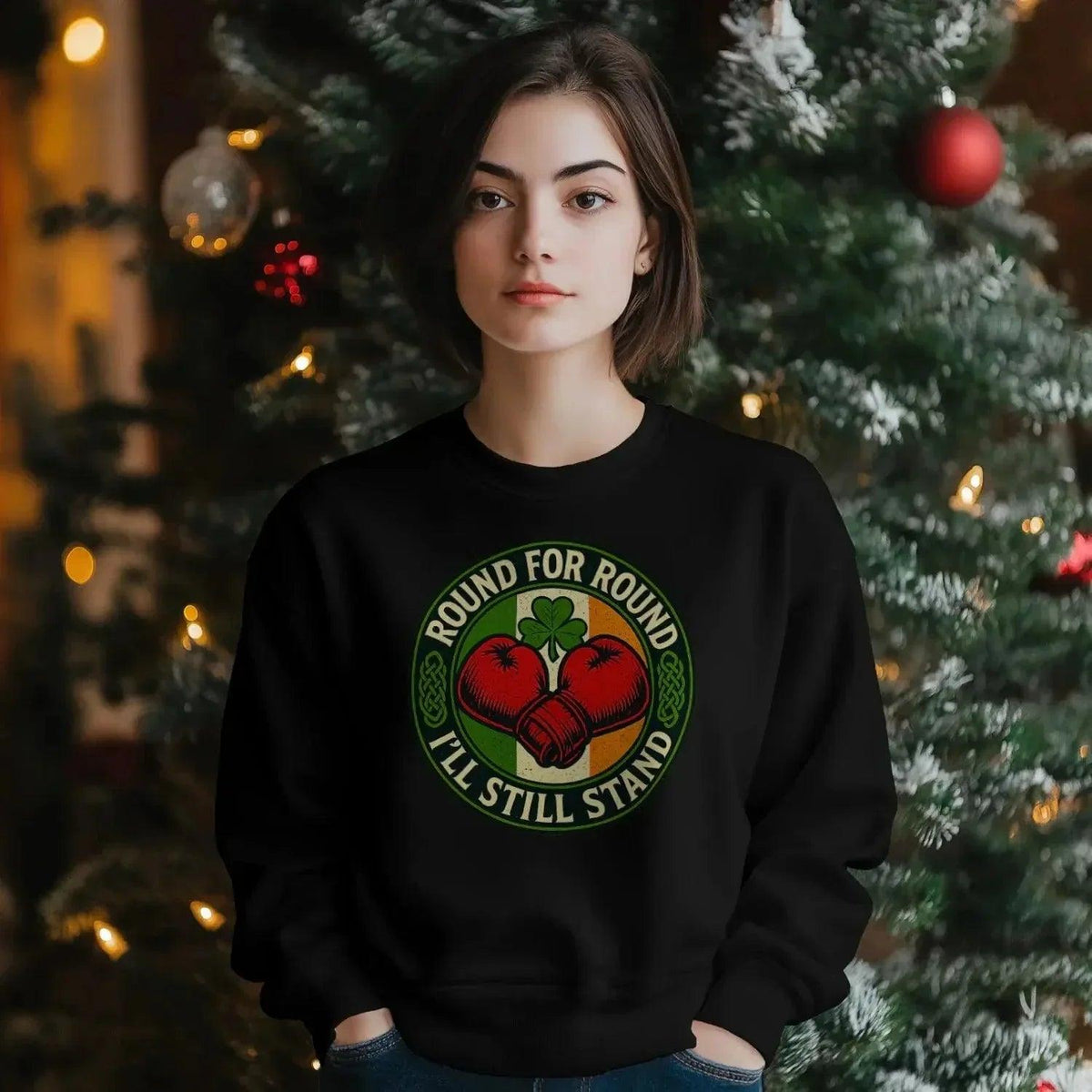 Celtic Wolf Sweatshirt - Round Premium Unisex Streetwear - Celtic Wolfwear