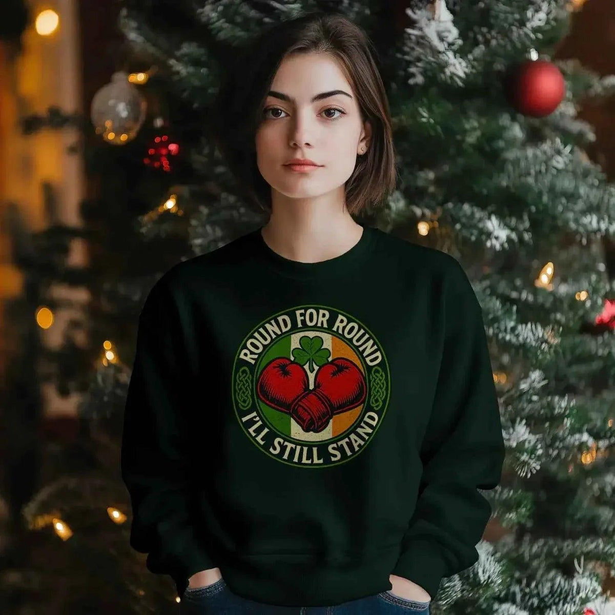 Celtic Wolf Sweatshirt - Round Premium Unisex Streetwear - Celtic Wolfwear
