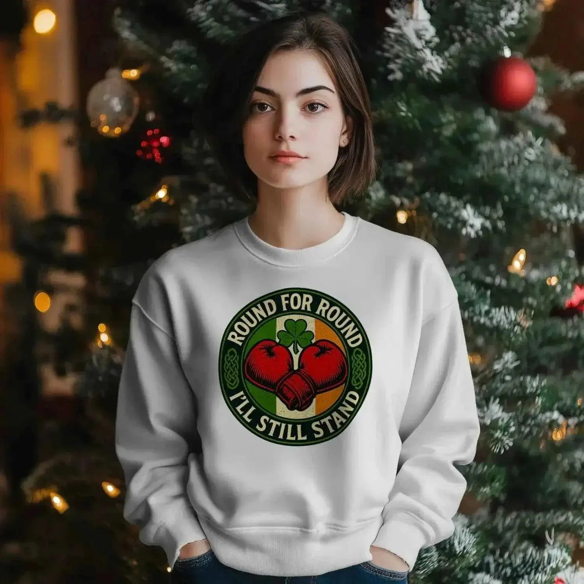 Celtic Wolf Sweatshirt - Round Premium Unisex Streetwear - Celtic Wolfwear