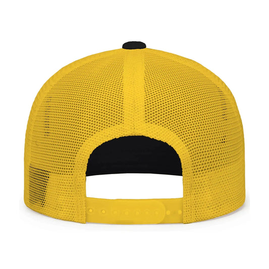 Celtic Wolf Trucker Cap - Gold Crest Curved, Adjustable - Celtic Wolfwear