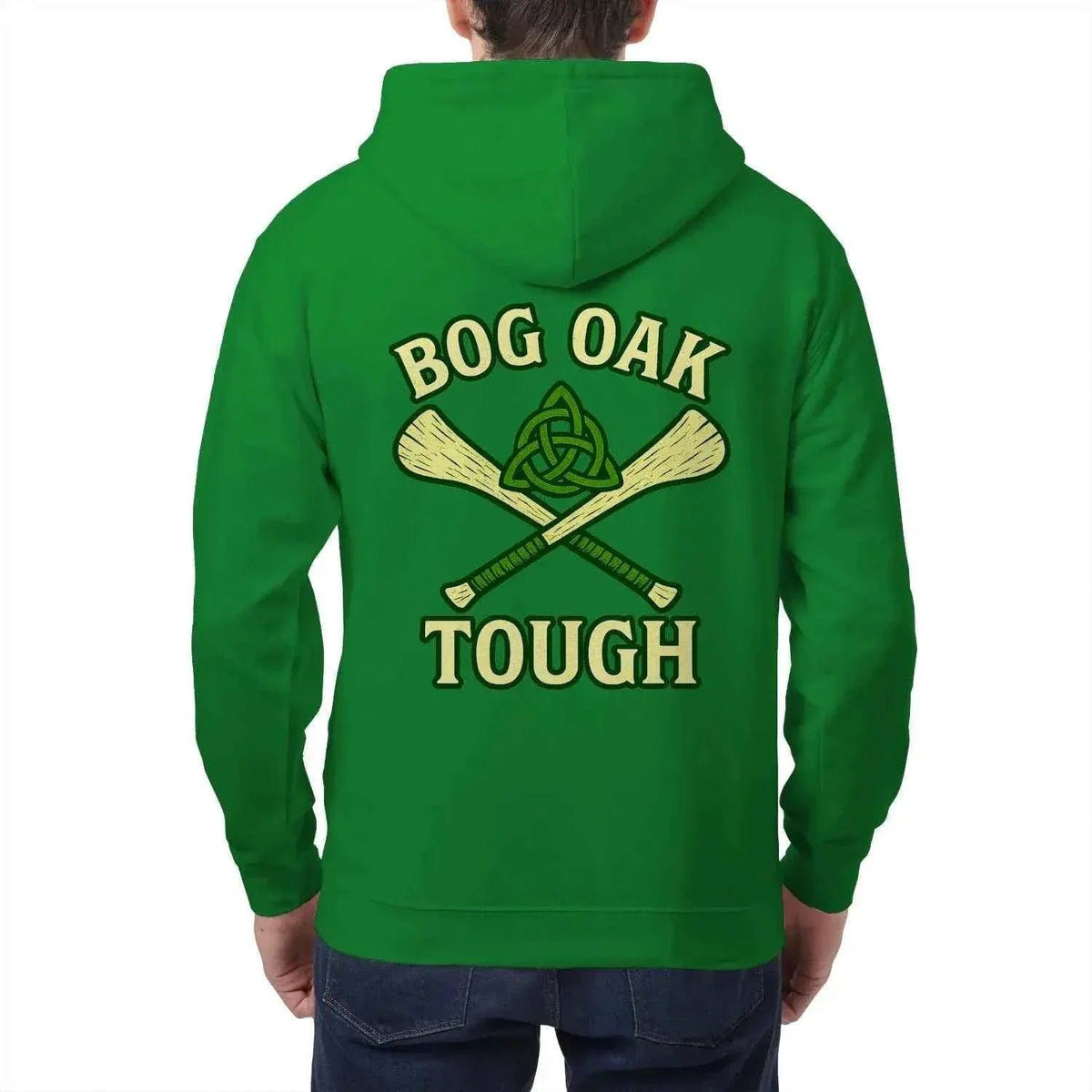 Celtic Wolf Zip Hoodie - Bog Oak, Unisex Matchday Wear - Celtic Wolfwear