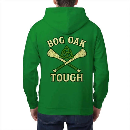 Celtic Wolf Zip Hoodie - Bog Oak, Unisex Matchday Wear - Celtic Wolfwear