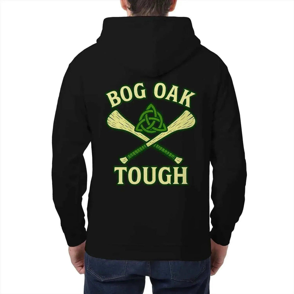 Celtic Wolf Zip Hoodie - Bog Oak, Unisex Matchday Wear - Celtic Wolfwear