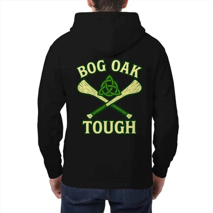 Celtic Wolf Zip Hoodie - Bog Oak, Unisex Matchday Wear - Celtic Wolfwear