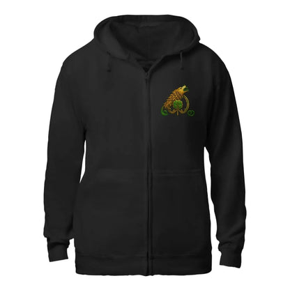 Celtic Wolf Zip Hoodie - Bog Oak, Unisex Matchday Wear - Celtic Wolfwear