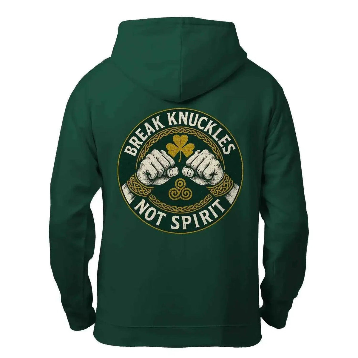 Celtic Wolf Zip Hoodie - Break Knuckles Unisex Streetwear - Celtic Wolfwear