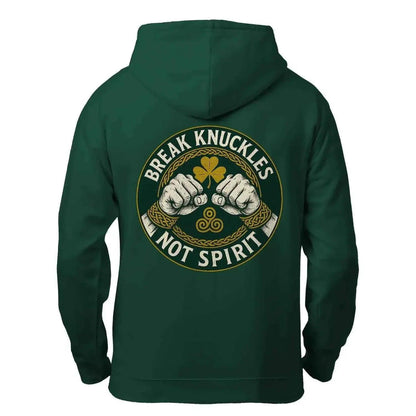 Celtic Wolf Zip Hoodie - Break Knuckles Unisex Streetwear - Celtic Wolfwear