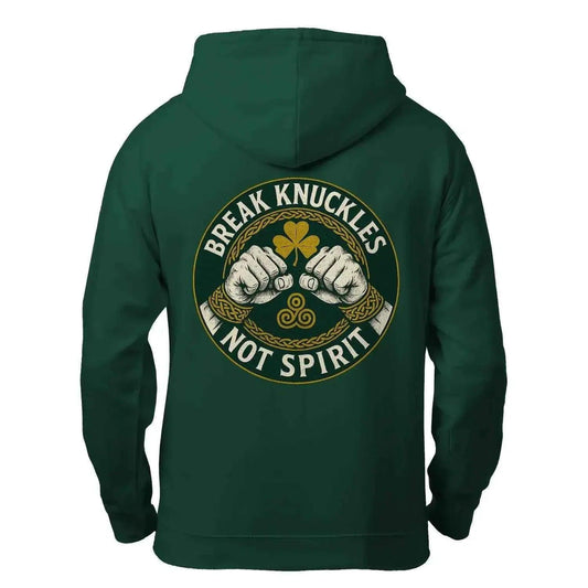 Celtic Wolf Zip Hoodie - Break Knuckles Unisex Streetwear - Celtic Wolfwear