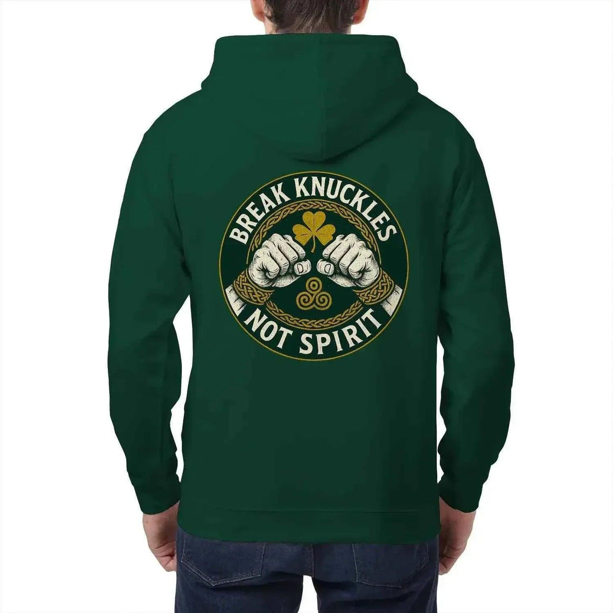 Celtic Wolf Zip Hoodie - Break Knuckles Unisex Streetwear - Celtic Wolfwear