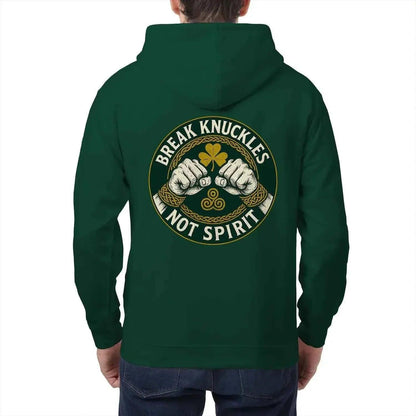 Celtic Wolf Zip Hoodie - Break Knuckles Unisex Streetwear - Celtic Wolfwear