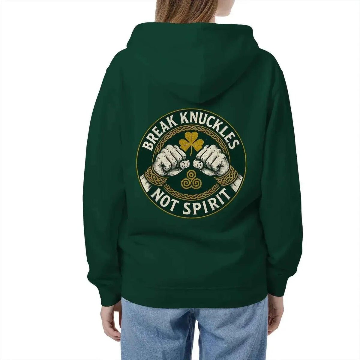 Celtic Wolf Zip Hoodie - Break Knuckles Unisex Streetwear - Celtic Wolfwear