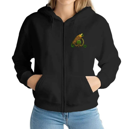 Celtic Wolf Zip Hoodie - Break Knuckles Unisex Streetwear - Celtic Wolfwear
