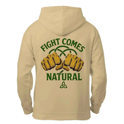 Celtic Wolf Zip Hoodie - Fight Comes Natural, Unisex - Celtic Wolfwear