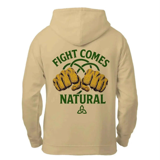 Celtic Wolf Zip Hoodie - Fight Comes Natural, Unisex - Celtic Wolfwear