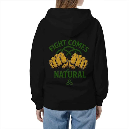 Celtic Wolf Zip Hoodie - Fight Comes Natural, Unisex - Celtic Wolfwear