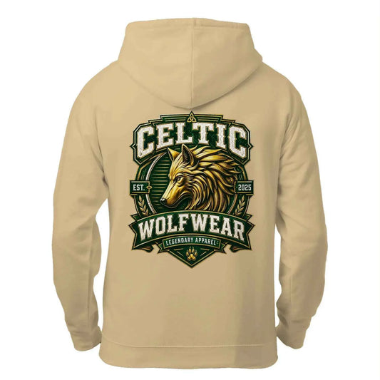 Celtic Wolf Zip Hoodie - Legendary Green Unisex Streetwear - Celtic Wolfwear
