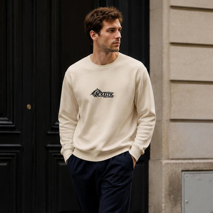 Celtic Wolfwear Men's Heavyweight Crew Neck DTG print Sweatshirt - Celtic Wolfwear