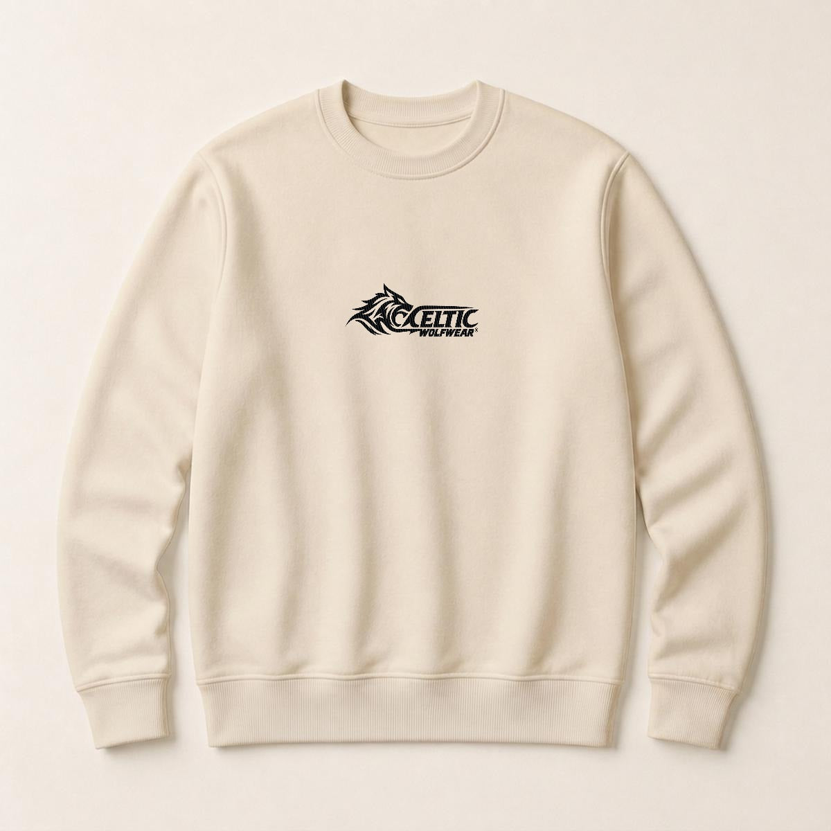 Celtic Wolfwear Men's Heavyweight Crew Neck DTG print Sweatshirt - Celtic Wolfwear